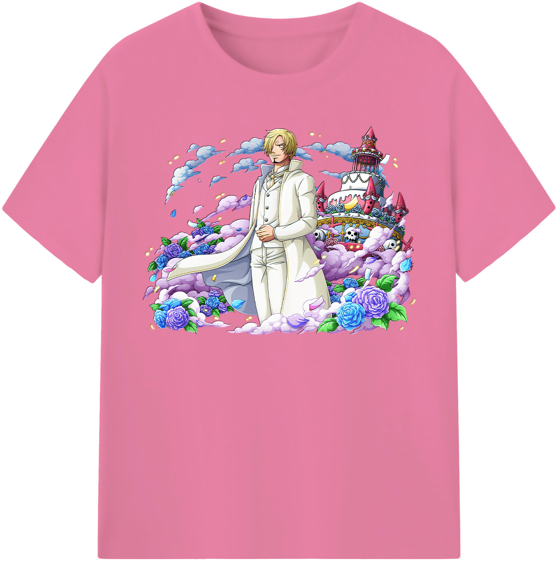 ワンピース サンジ ONE PIECE Sanji 綿100％半袖Tシャツ（フロントプリント）